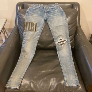 Amiri Jeans worn once! Took jeans to dry cleaners fresh!